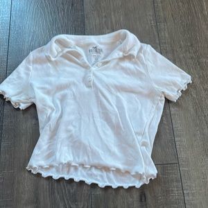 Hollister Baby Tee Polo Lettuce Edge XS